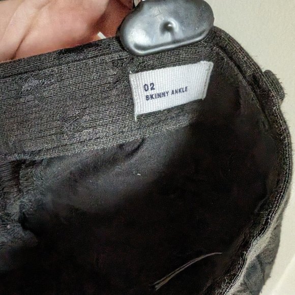 Business Casual Cropped Black Pants with Stars Detailing - Picture 3 of 3